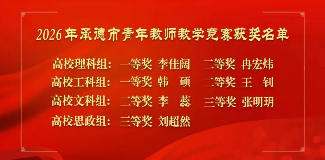 woo~bat3657位“青椒”在承德市青年教师教学竞赛中喜获佳绩